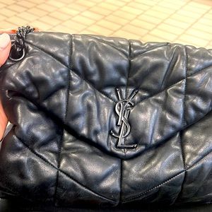 YSL Loulou Puffer Bag Black